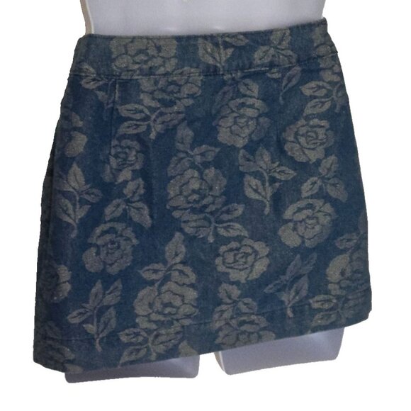 Abercrombie & Fitch Y2K Style Mini Skirt with liner shimmery Floral size 6 - Picture 3 of 5